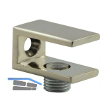 FONSEGRIVE Glastablar-Klemmtr�ger Perugia, Glas 6-10 mm, Zamak Edelstahl Effekt