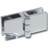 FONSEGRIVE Glast�rscharnier BMH25/5/7, Glas 4-6 mm; 33x25mm, Messing verchromt