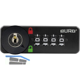 BURG Zahlenschloss sPinLock510 DIN-rechts ohne Riegel, schwarz