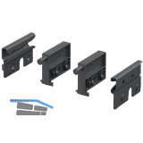 HETTICH Tablarbodenarretierung Set Kunststoff anthrazit