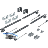 HETTICH SysLine S Schiebet�rbeschlag 2-fl�gelig 15 kg �ffnung- Schlie�d�mpfung