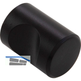 Knopf Alasco � 15 mm, Tiefe 22 mm, Aluminium schwarz matt