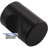 Knopf Alasco � 18 mm, Tiefe 24 mm, Aluminium schwarz matt