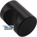Knopf Alasco � 20 mm, Tiefe 24 mm, Aluminium schwarz matt