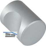 Knopf Alasco � 20 mm, Tiefe 25,5 mm, Aluminium natur eloxiert