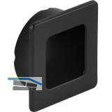 Muschelgriff Annea Breite 39 mm, Einlass � 35 mm, ZN schwarz matt lackiert