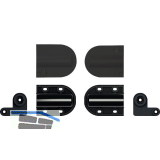 LAMP� Deckelscharnier HG-JHM20-80 gro�; Aluminium/Kunststoff schwarz