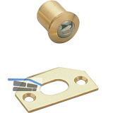 LAMP� Kugelschnapper TS-S zum Einbohren, Messing poliert