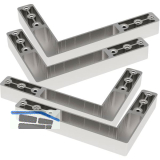 EFFEGI BREVETTI Eckteile zu Glasrahmenprofil ANKOR 30 f�r eine T�r