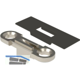 EFFEGI BREVETTI Bremsklappenhalter SlimWinch Zubeh�rset Einbau, quarzgrau