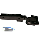 LAMP� Schwerlast M�bel Scharnier 95�, Eckanschlag, mit Feder, schwarz