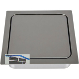 LAMP� Einwurfklappe ged�mpft eckig 170 x 170 mm Edelstahl