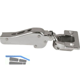 LAMP� Schwerlast M�bel Scharnier 95�, Mittelanschlag, mit Feder, vernickelt