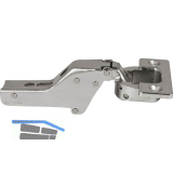 LAMP� Schwerlast M�bel Scharnier 95�, Innenanschlag, mit Feder, vernickelt