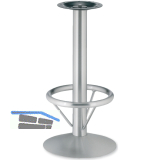 Barhockergestell Lienz - Edelstahl matt geschliffen