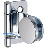 LAMP�Glast�rscharnier GH34-0, Glas 4-6mm; 32x38 mm, Stahl verchromt