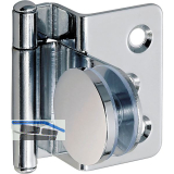 LAMP�Glast�rscharnier GH34-8, Glas 4-6mm; 34x38 mm, Stahl verchromt