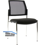 TOPSTAR Besucherstuhl BtoB 10 Netz chrom/schwarz