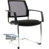 TOPSTAR Besucherstuhl BtoB 20 Netz Armlehne chrom/schwarz