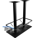 Plattenstehtischgestell mit Fu�st�tze Bayreuth 2 - schwarz beschichtet