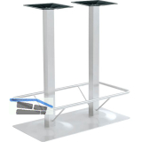 Plattenstehtischgestell mit Fu�st�tze Bayreuth 2 - silberfarbig beschichtet