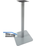 Plattenstehtischgestell Coburg - silberfarbig beschichtet