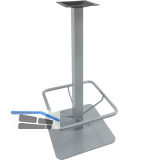 Plattenstehtischgestell Fu�st�tze Coburg 1 - silberfarbig beschichtet