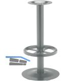 Barhockergestell Wiesbaden - silberfarbig beschichtet