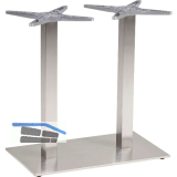 Platten-Tischgestell Salzach 2 Edelstahl satiniert