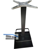 Plattenstehtischgestell mit Fu�st�tze Salzach1-Bar schwarz beschichtet