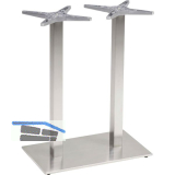 Plattenstehtischgestell Salzach-2-Bar Edelstahl satiniert