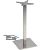 Plattenstehtischgestell Salzach-1-Bar Edelstahl satiniert