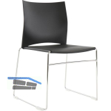 TOPSTAR Besucherstuhl W-Chair schwarz/chrom