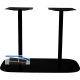 Plattentischgestell Slim, H�he 720, Bodenplatte 985x485, Stahl schwarz RAL 9005