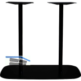 Plattentischgestell Slim, H�he 870, Bodenplatte 985x485, Stahl schwarz RAL 9005