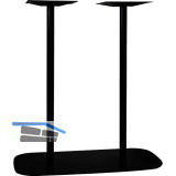 Plattentischgestell Slim, H�he 1070, Bodenplatte 985x485, Stahl schwarz RAL 9005