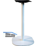 Plattentischgestell Slim, H�he 720, Bodenplatte 390x390, Stahl wei� RAL 9010