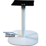 Plattentischgestell Slim, H�he 470, Bodenplatte 390x390, Stahl wei� RAL 9010