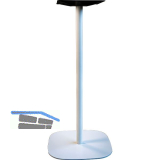 Tischgestell Slim, H�he 1070, Bodenplatte 485x485, Stahl wei� RAL 9010