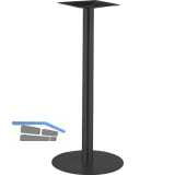 Plattenstehtischgestell Rondal 3 M - schwarz beschichtet