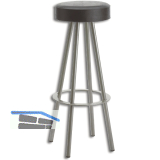 Barhockergestell Cannes - silberfarbig beschichtet