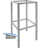 Barhockergestell Madrid - silberfarbig beschichtet