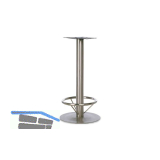 Plattenstehtischgestell Fu�st�tze Rondal 3 S - Edelstahl matt geschliffen