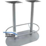 Plattenstehtischgestell Fu�st�tze Rondal F2 - silberfarbig