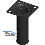 ELEMENT SYSTEM M�belfu� Rundrohr � 30 mm, L�nge 100 mm, Stahl schwarz