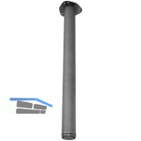 Tischfu� � 60 mm, L�nge 710 mm, Stahl schwarz matt lackiert