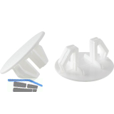 Lochblendstopfen rund DM 15 - 18 mm Kunststoff wei�