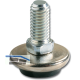 H�henverstellschraube zu Fu�kappe M10 Gewinde � 30 mm, Kunststoff schwarz/Stahl