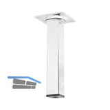 ELEMENT SYSTEM M�belfu� Quadratrohr 25 x 100 mm Stahl verchromt