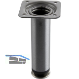 Dekorfu� Fu� � 30 mm, L�nge 120 mm, Stahl, Edelstahl Effekt